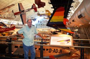 Dave Cronk and an Eipper Cumulus 10 at the Air and Space museum, Dulles, Washington DC