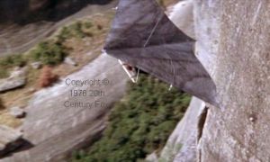 Hang gliding in 'Sky Riders,' 1976